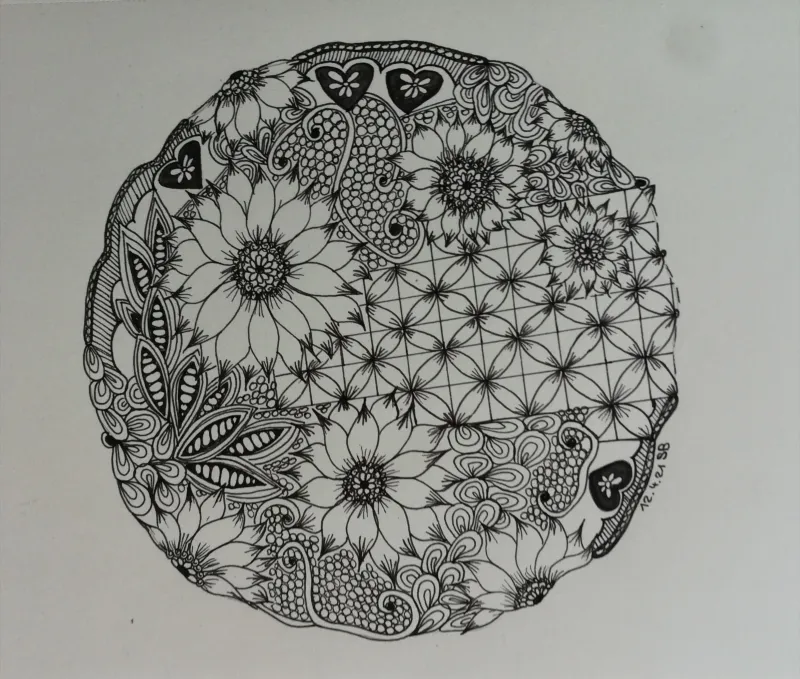 IMG_20210412_163418 (Foto: Simone Brunner) IMG_20210412_163418: Zentangle (Foto: Simone Brunner)